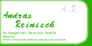 andras reinisch business card